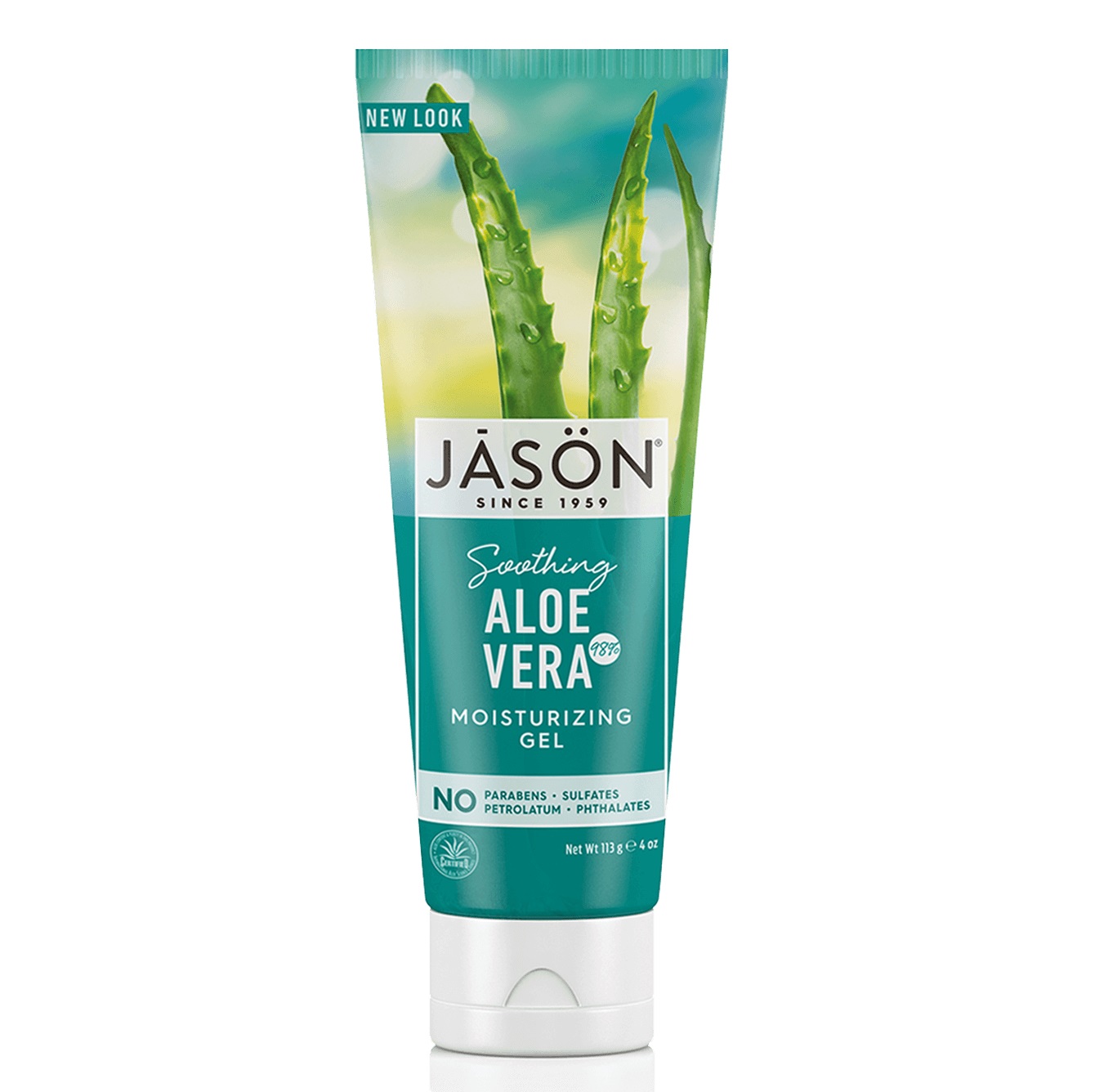 제이슨, 퓨어 내추럴 모이스쳐라이징 젤, 수딩 98% 알로에 베라, 4 oz (113 g)