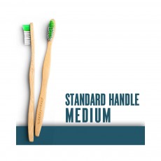 Woobamboo, 대나무 칫솔, 일반 핸들 [미디엄]